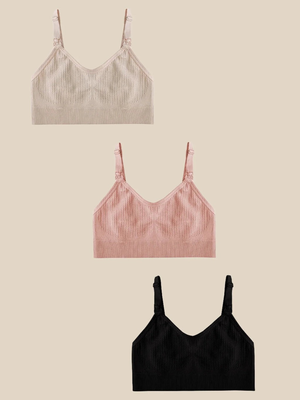 Seamless Nursing Bra – Soft, Stretchy & Wireless Comfort | 3-Pack