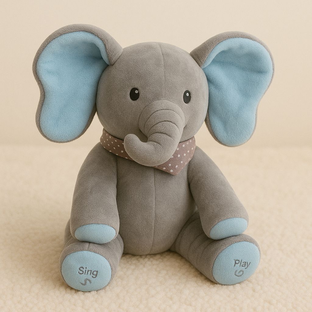 Peek-a-Boo Elephant – Animated Plush Toy with Music & Flapping Ears