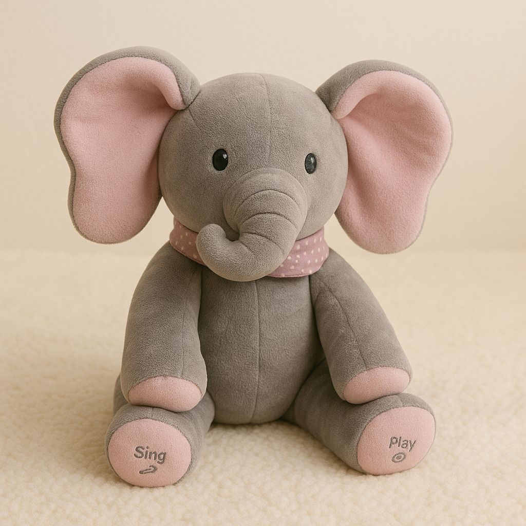 Peek-a-Boo Elephant – Animated Plush Toy with Music & Flapping Ears