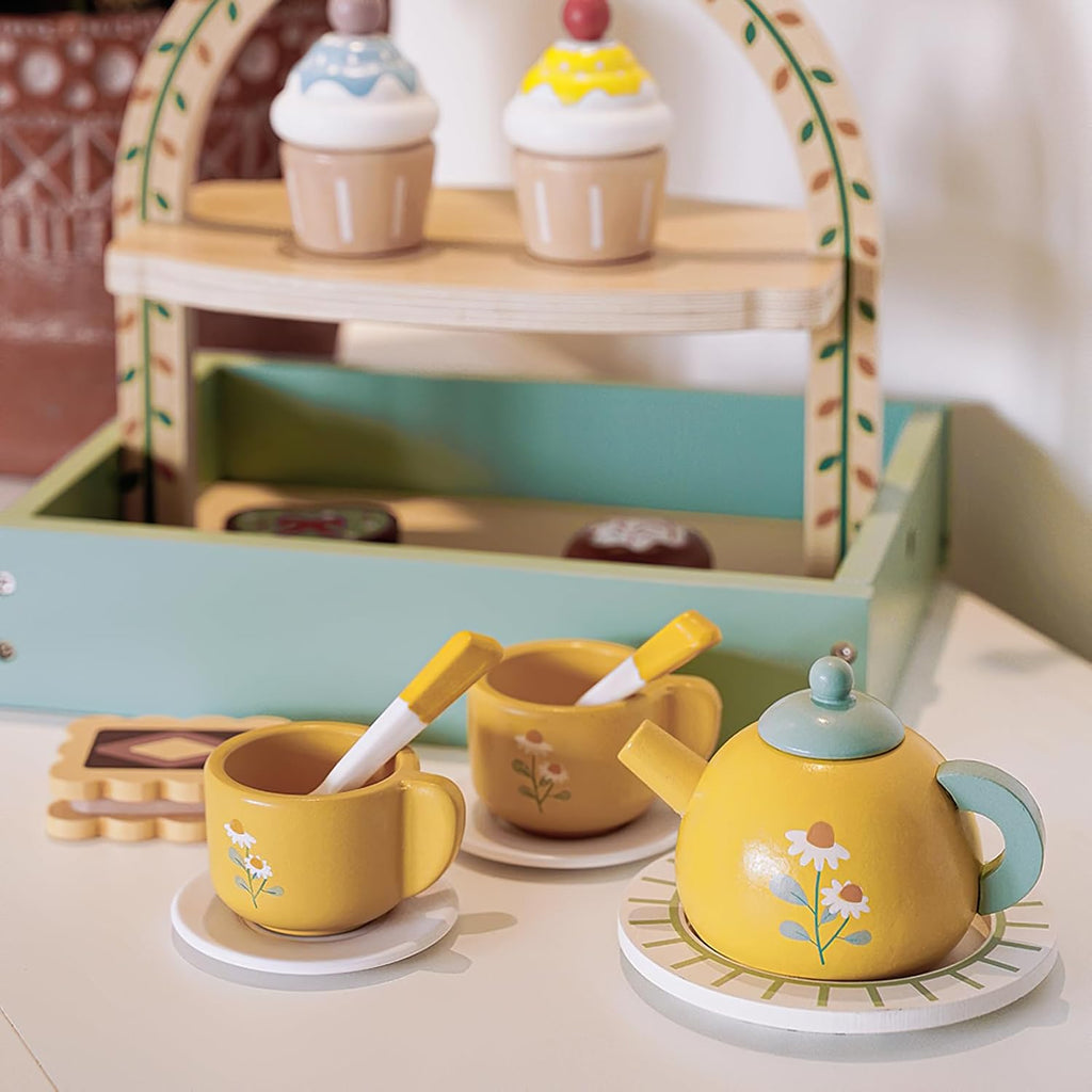 Wooden Tea Party Set – Montessori Pretend Play Toy