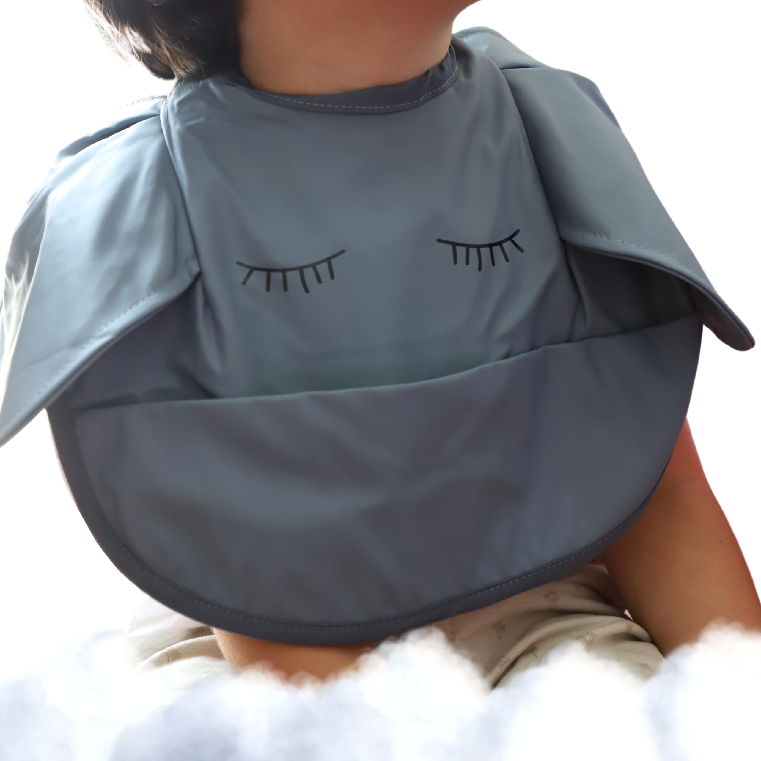 Baby Bib with Bow or Ruffle Design – Waterproof & Easy Clean | 1–3 Years