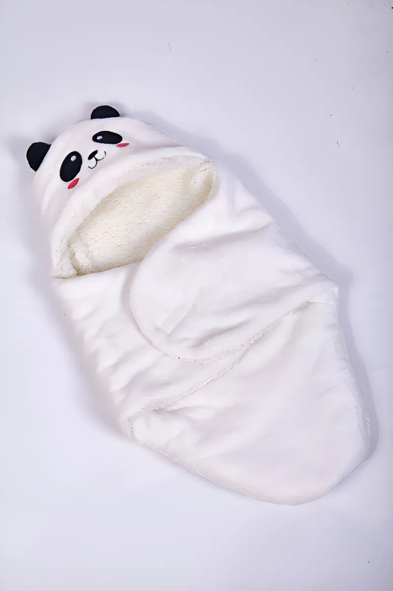 Baby Swaddle Blanket – Soft Cartoon Panda Wrap (0–12 Months)
