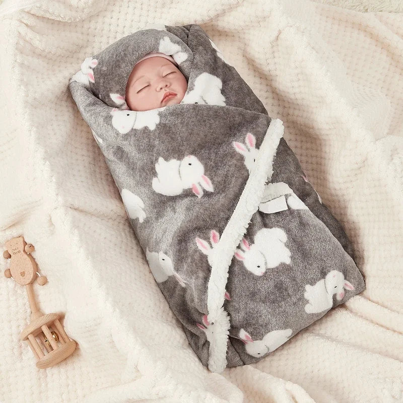 Soft Flannel Baby Blanket – Warm Plush Winter Swaddle | Multiple Designs 75×100cm