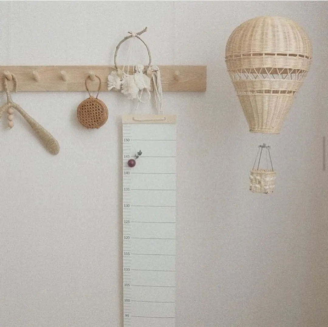 Handmade Hot Air Balloon Wall Decor – Natural Rattan Look