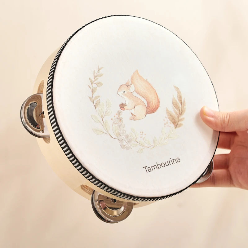 Montessori Wooden Musical Set – Natural Baby Instruments | Xylophone, Drum & Rattles