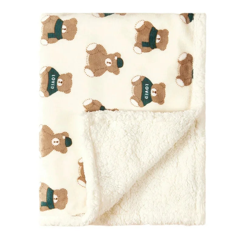 Soft Flannel Baby Blanket – Warm Plush Winter Swaddle | Multiple Designs 75×100cm