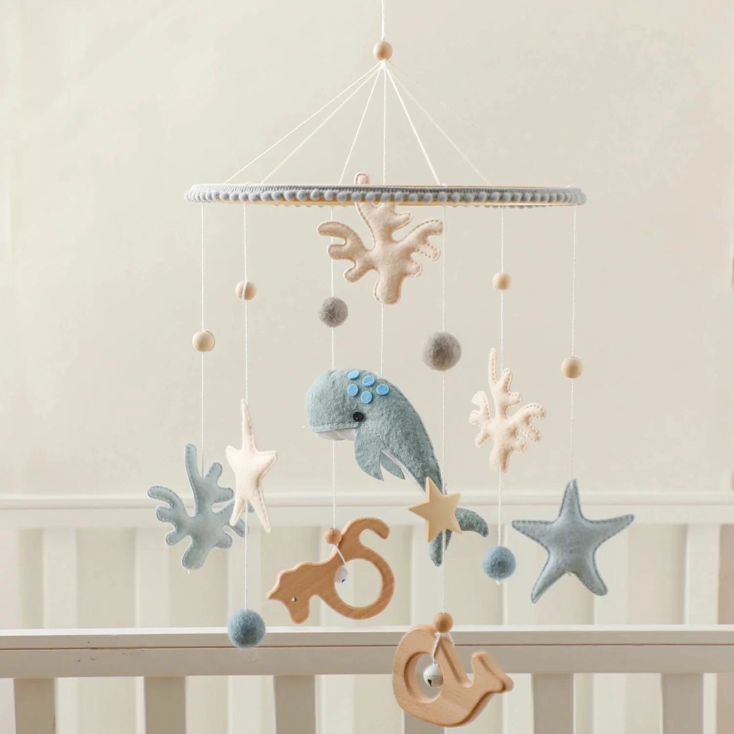 Wooden Baby Crib Mobile